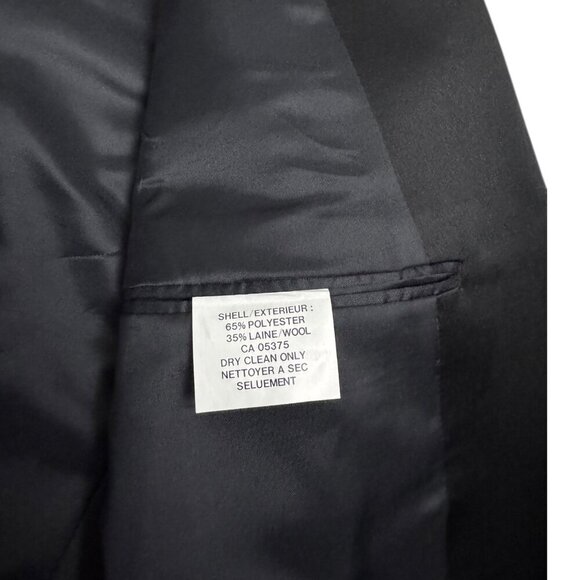 MOORES Black TUXEDO Luxury Designer 3-Piece Blazer Pants SUIT SET Mens XL - Picture 11 of 11